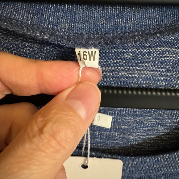 NWT 16W blue long sleeved Mama Bear pullover by Dolnine Plus Sized Collection - Picture 4 of 12